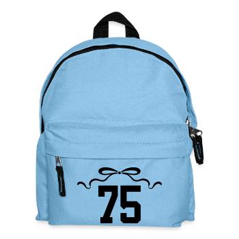 Nummer 75 Knoten - 75. Jahrestag - Kinder Rucksack - Hellblau - Vorne