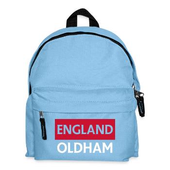 Conception des drapeaux anglais Oldham - Sac à dos Enfant - bleu clair - Devant