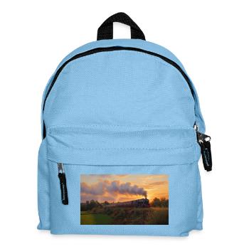 Sunset Steam Train - Kinder Rucksack - Hellblau - Vorne