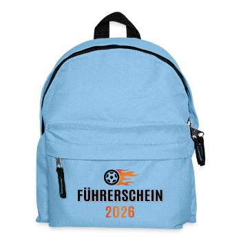 Führerschein bestanden 2026 - Fahrerlaubnis - Kinder Rucksack - Hellblau - Vorne