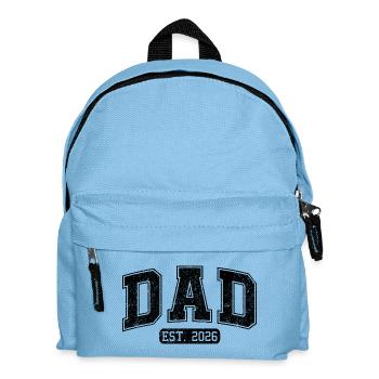 Dad est 2026 – Erstes Kind Papa Design neue Väter - Kinder Rucksack - Hellblau - Vorne
