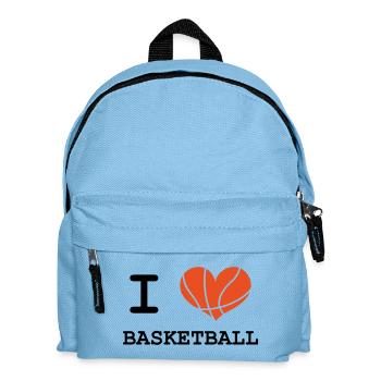 Ich liebe Basketball - Kinder Rucksack - Hellblau - Vorne