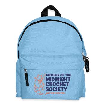 Mitglied der Midnight Crochet Society Nur noch einer - Kinder Rucksack - Hellblau - Vorne