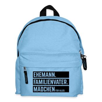 Ehemann Familienvater Mädchen Für Alles, Balken B - Kinder Rucksack - Hellblau - Vorne