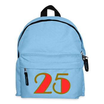 25. 25 ANS. 25e ANNIVERSAIRE. ANNIVERSAIRE 25 ANS. - Sac à dos Enfant - bleu clair - Devant