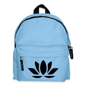 Lotus Flower Lotus Flower Yoga Symbols Black - Kids' Backpack - light blue - Front