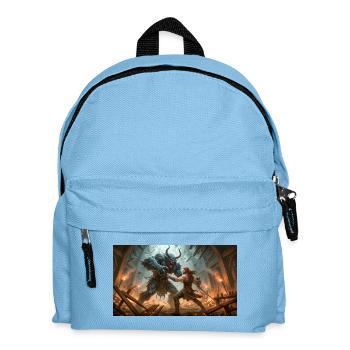 Beowulf Battles the Monster Grendel at Night nordi - Kids' Backpack - light blue - Front
