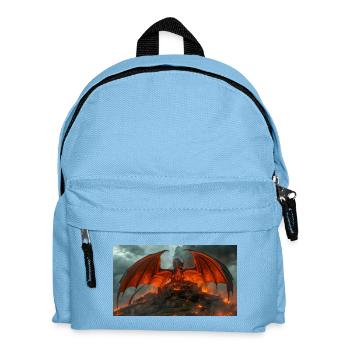 A Dragon Threatens Beowulf's Peaceful Kingdom - Kids' Backpack - light blue - Front