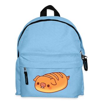 Cute Pig Baguette Bread Loaf - Kids' Backpack - light blue - Front