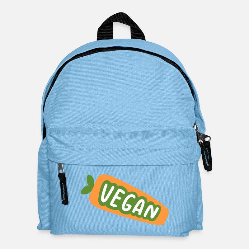 Vegan Shirt Plant Based Design Cute Veggie Aesthet - Kinder Rucksack - Hellblau