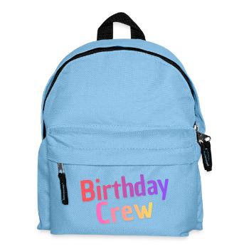 Birthday Crew - Kinder Rucksack - Hellblau - Vorne