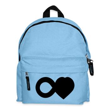 T-Shirt Infini Amour – Infinity Love Heart - Kinder Rucksack - Hellblau - Vorne