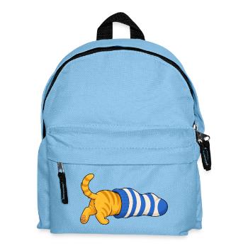 Cat in the sock - Kids' Backpack - light blue - Front