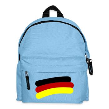 Germany Flag Line - Kids' Backpack - light blue - Front