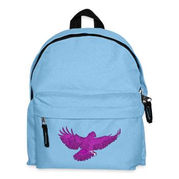 Oiseau de proie en vol, de couleur différente - Sac à dos Enfant - bleu clair - Devant