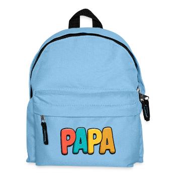 PAPA Arc-en-Ciel Pop Art - Sac à dos Enfant - bleu clair - Devant