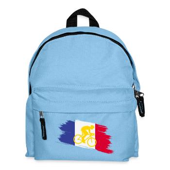 France Flag with Bicycle – Cycling Design - Kids' Backpack - light blue - Front