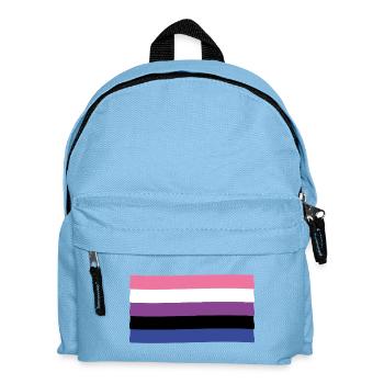 Genderfluid Pride Flagge - Kinder Rucksack - Hellblau - Vorne