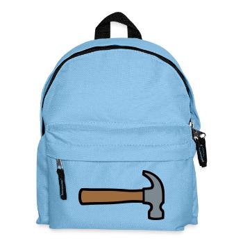 Carpenter's Hammer Tool Icon - Kids' Backpack - light blue - Front