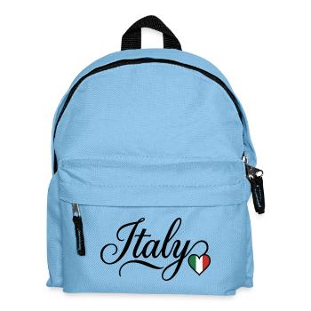 Italy Love Script Heart - Kids' Backpack - light blue - Front
