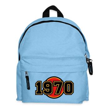 1970 Year of Birth Retro Logo - Kids' Backpack - light blue - Front
