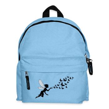 Schmetterlingdesign Pusteblumen Wiese Herzen Feen - Kinder Rucksack - Hellblau - Vorne
