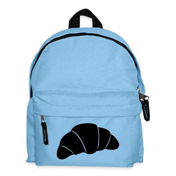  Croissant schwarz Geschenkidee für Bäcker  - Kinder Rucksack - Hellblau - Vorne