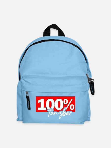 100% Tanzbar – Bold Dance Typography - Kinder Rucksack - Hellblau