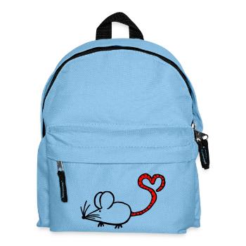 Mausi-Herz - Kinder Rucksack - Hellblau - Vorne