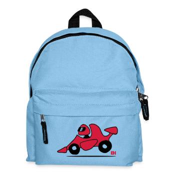 Rennwagen - Kinder Rucksack - Hellblau - Vorne