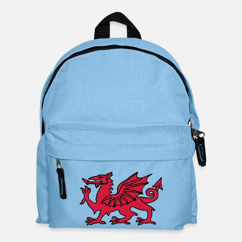 Welsh Dragon - Kids' Backpack - light blue