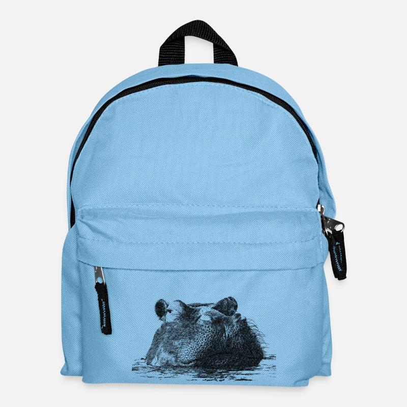 hippo - Kinder Rucksack - Hellblau