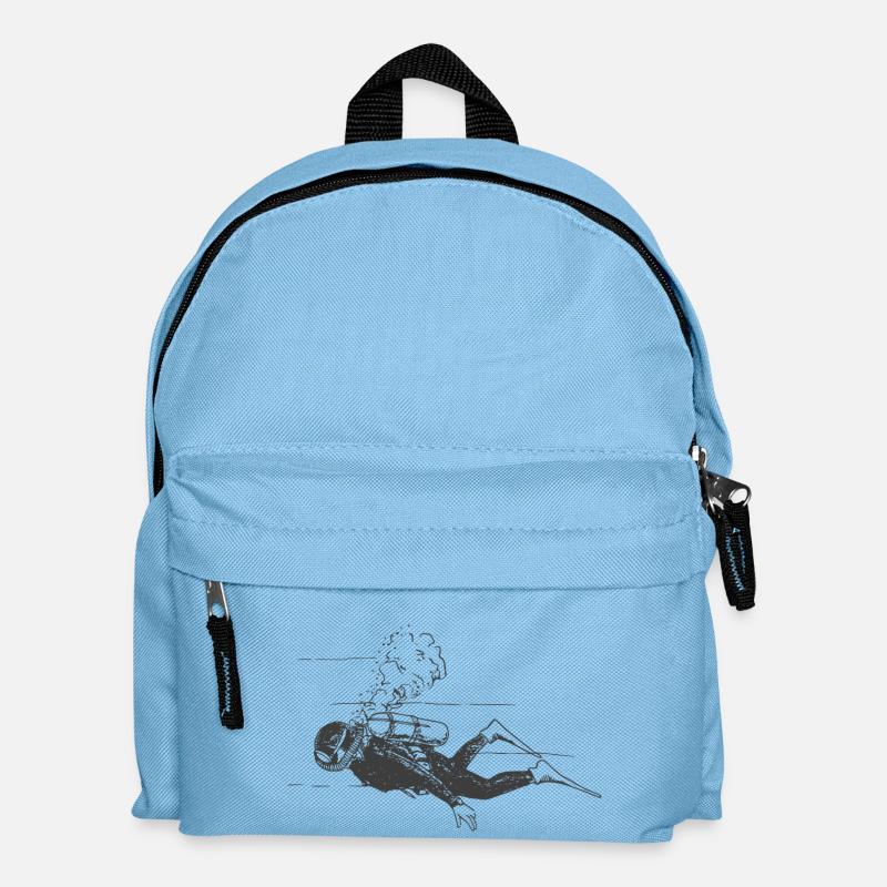 Taucher - Kinder Rucksack - Hellblau