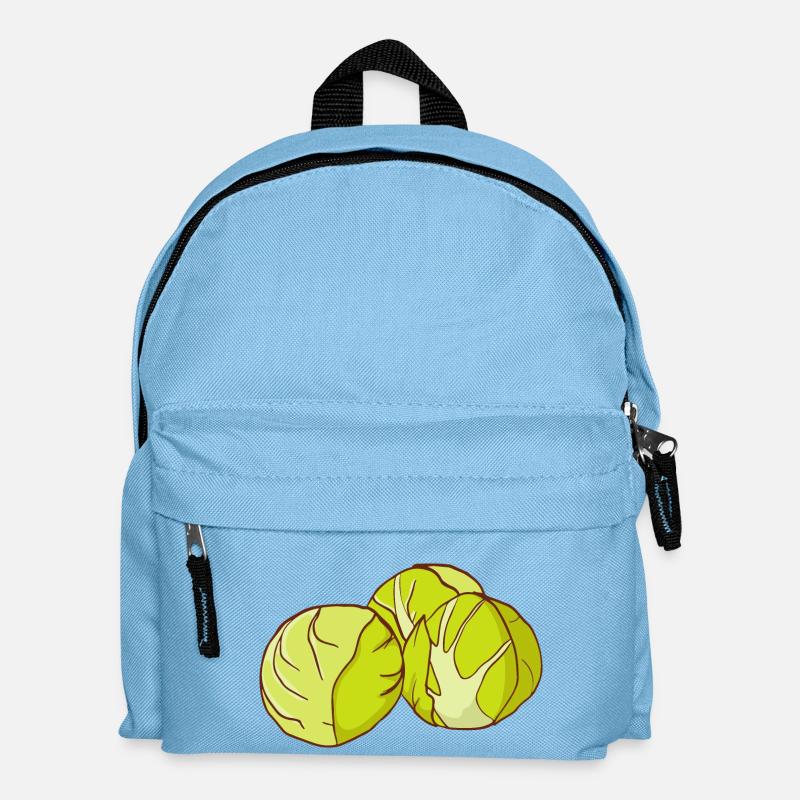 Choux de Bruxelles Choux de chou de Bruxelles choux de chou - Sac à dos Enfant - bleu clair