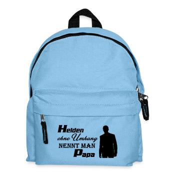 Helden Papa - Kinder Rucksack - Hellblau - Vorne