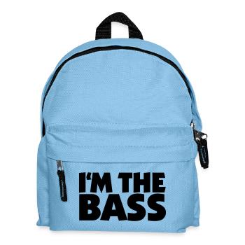 I'm the Bass Bassdesign für Bassisten - Kinder Rucksack - Hellblau - Vorne