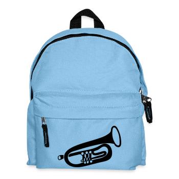 Trompete - Kinder Rucksack - Hellblau - Vorne