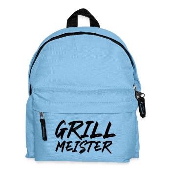 Grillmeister Grillkönig - Kinder Rucksack - Hellblau - Vorne