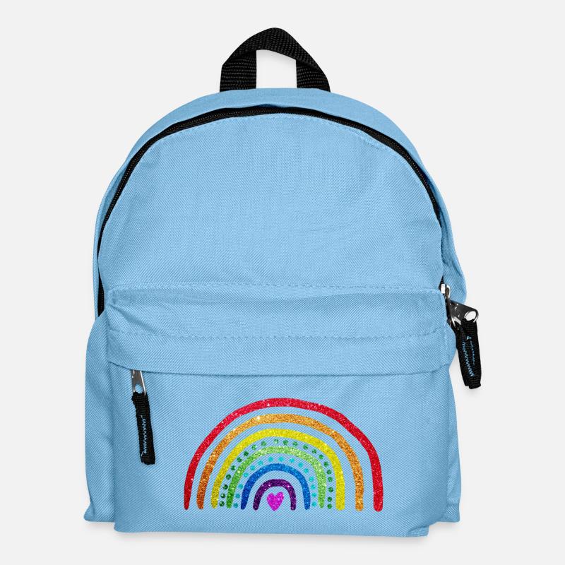 Regenbogen-Glitzer - Kinder Rucksack - Hellblau