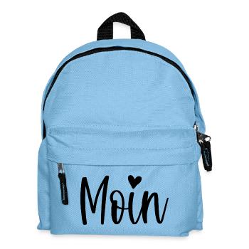Moin Mit Herz Norddeutsch Nordisch - Kinder Rucksack - Hellblau - Vorne