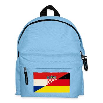 Allemagne et Croatie Pavillon Vintage - Sac à dos Enfant - bleu clair - Devant