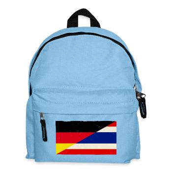 Deutschland und Thailand Vintage Flagge - Kinder Rucksack - Hellblau - Vorne