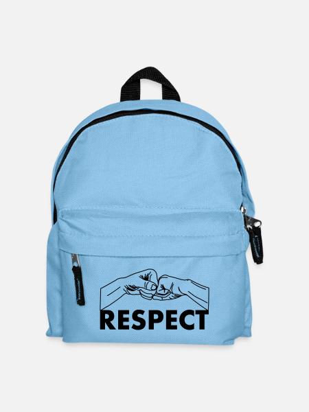 Zwei Fäuste für Respekt - Kinder Rucksack - Hellblau