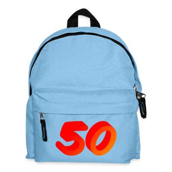 jahre alt, 50 leuchtende Farbe, gratulieren - Kinder Rucksack - Hellblau - Vorne
