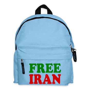 Free iran - Kinder Rucksack - Hellblau - Vorne