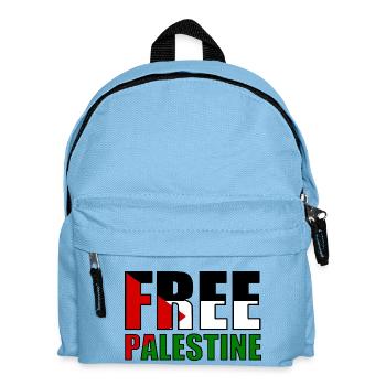 Free palestine - Kinder Rucksack - Hellblau - Vorne