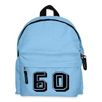 60. 60 JAHRE. 60-JÄHRIGES JUBILÄUM. 60. GEBURTSTAG. - Kinder Rucksack - Hellblau - Vorne