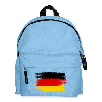 Deutschlandflagge, Viva Germany, ein Symbol der Einheit - Kinder Rucksack - Hellblau - Vorne