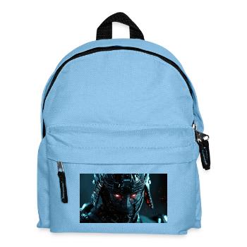 Cybernetic Futuristic Armor - Kids' Backpack - light blue - Front