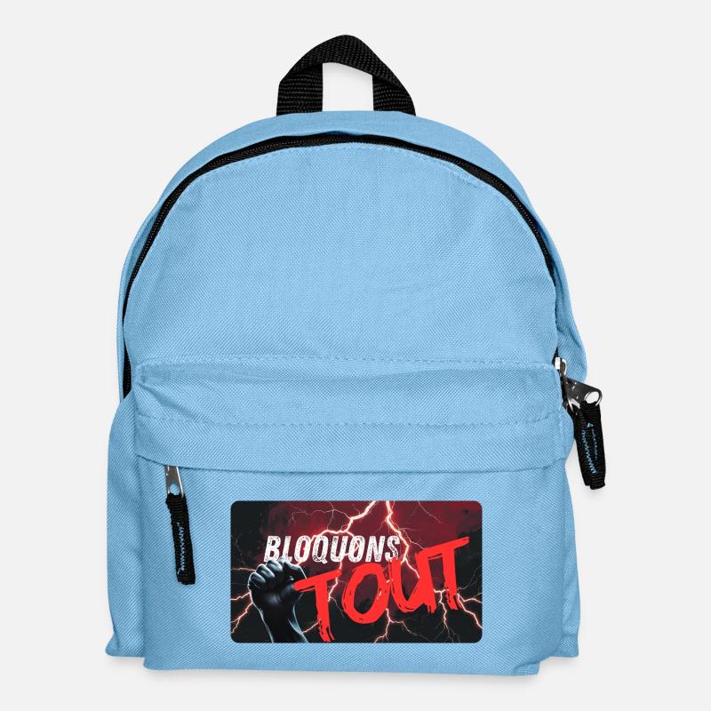 Bloquons tout - Sac à dos Enfant - bleu clair